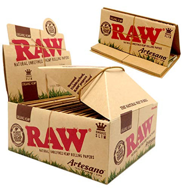 RAW Organic Hemp Kingsize Slim Artesano Rolling Paper