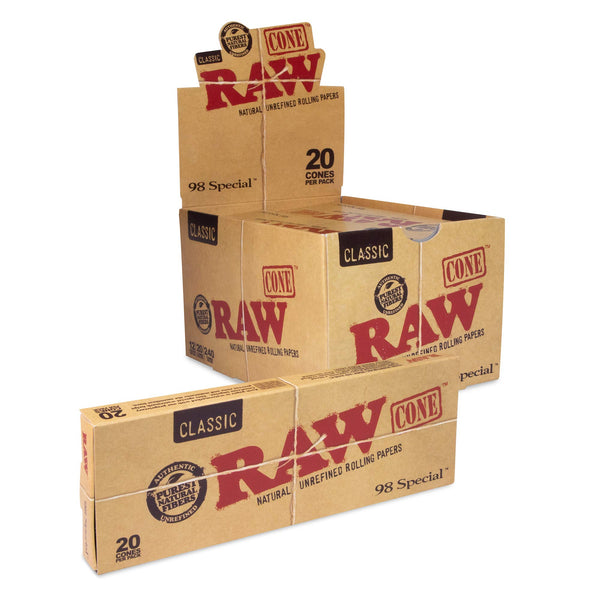 RAW Classic 98 Special Cones (20 Cones Per Pack)