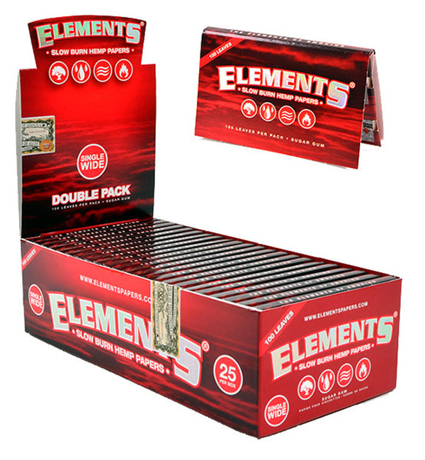 Elements Red Single Wide Rolling Paper