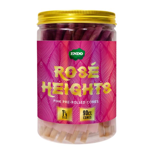 Endo Rosé Heights Pink 1¼ Pre-Rolled Cones - 90ct Jar