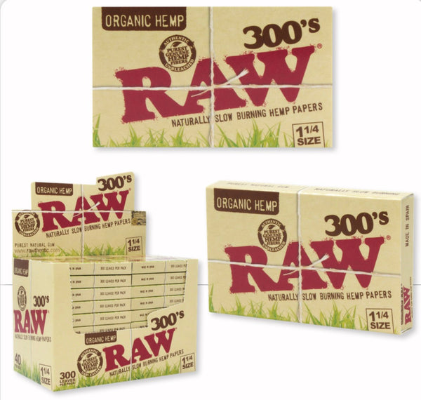 RAW Organic Hemp 1¼ 300's (40 Per Box) Rolling Paper