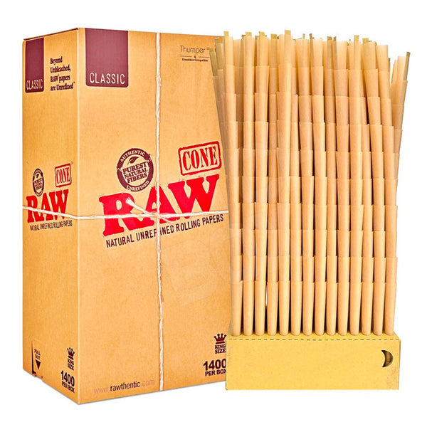 RAW Classic Kingsize 1400 Per Box Cones
