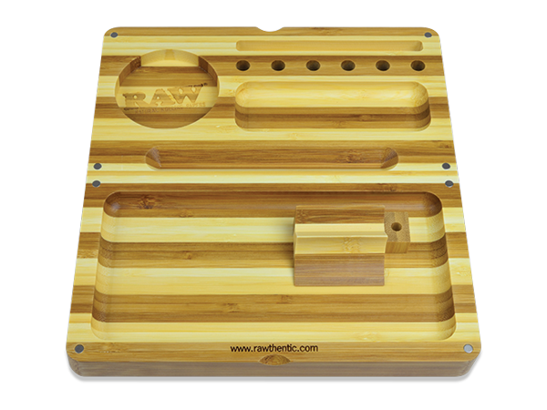 RAW Backflip Bamboo Stripped Rolling Tray