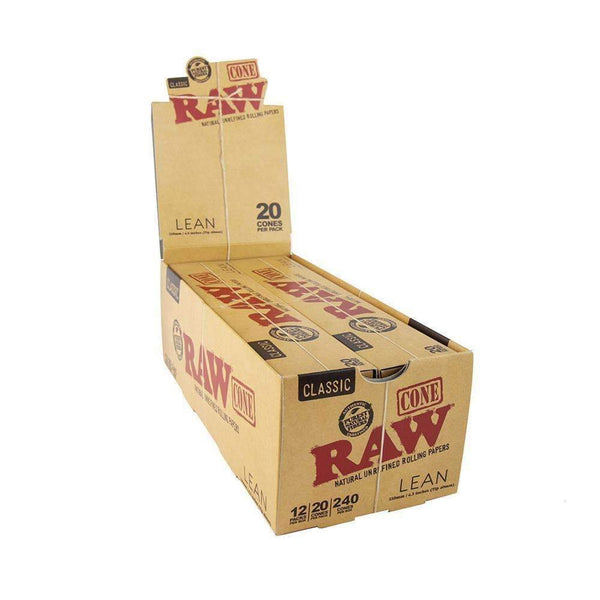 RAW Classic Lean Cones (12 Packs Per Box / 20 Cones Per Pack)