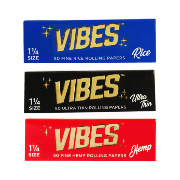 Vibes 1¼ Rolling Paper (24 Booklets/50 Papers + Tips)