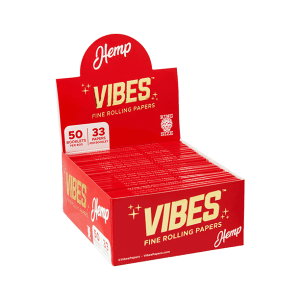 Vibes Kingsize Rolling Paper (50 Booklets/33 Papers)
