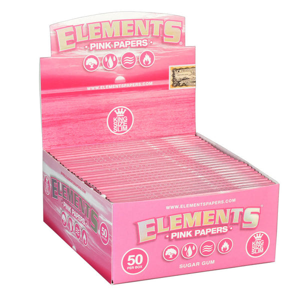 Elements Pink Kingsize Slim Rolling Paper