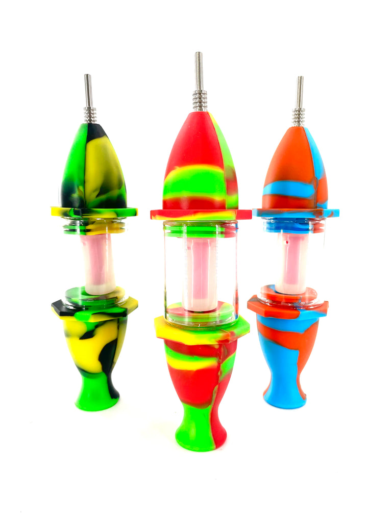 8 Rocket Glass & Silicone Nectar Collector – Cali King Wholesale