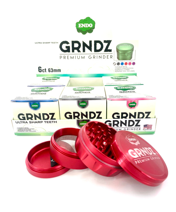 Endo Grndz Premium 63mm Grinder - 6 Count (70005)